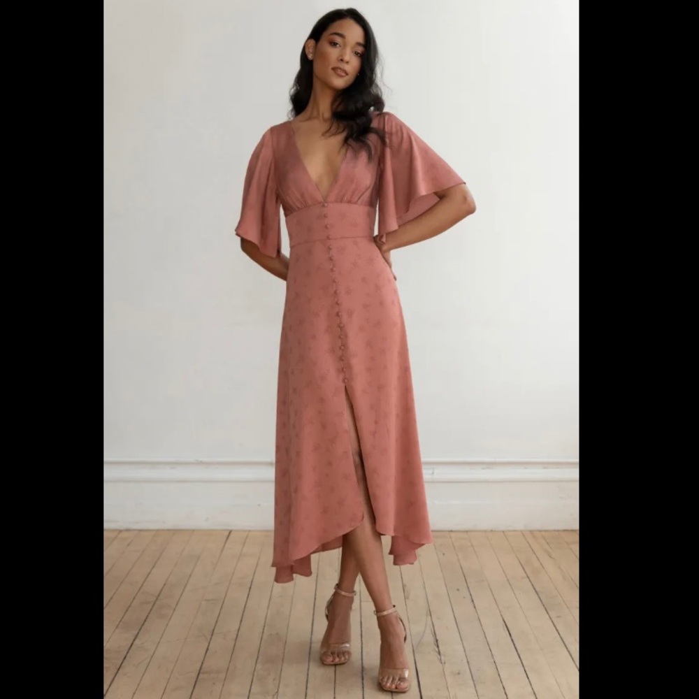 Jenny Yoo dress. Never been worn, size 18. Altered to fit size 10.